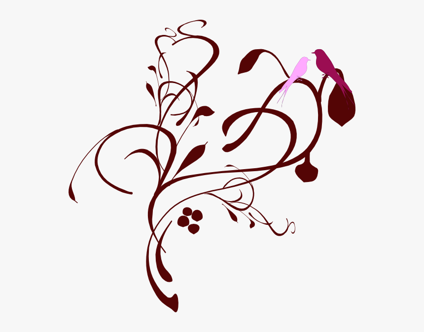 Tree Branch Stencil - Black And White Wedding Borders, HD Png Download