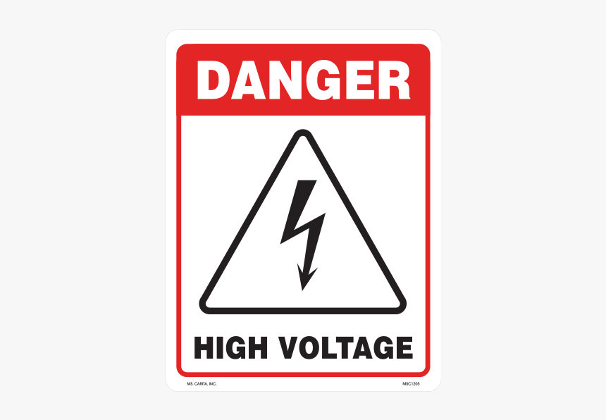 Danger High Voltage Styrene Sign - Sign, HD Png Download