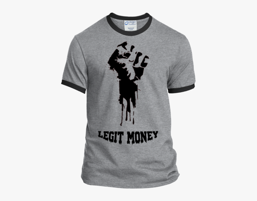 Legit Money Fist/black Personalized Ringer Tee - Arnold Schwarzenegger T Shirt, HD Png Download