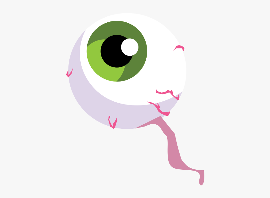 Spooky Eyeball - Spooky Cartoon Eyeball Png, Transparent Png