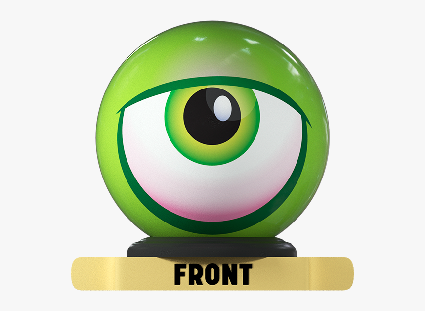 Monster Eyeball - Green - Bowling Ball On The Ball Bowling, HD Png Download