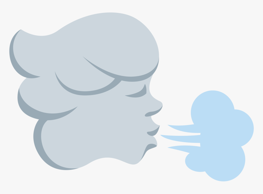 Wind Blowing Face Sticker By Twitterverified Account - Emoji Soplando, HD Png Download