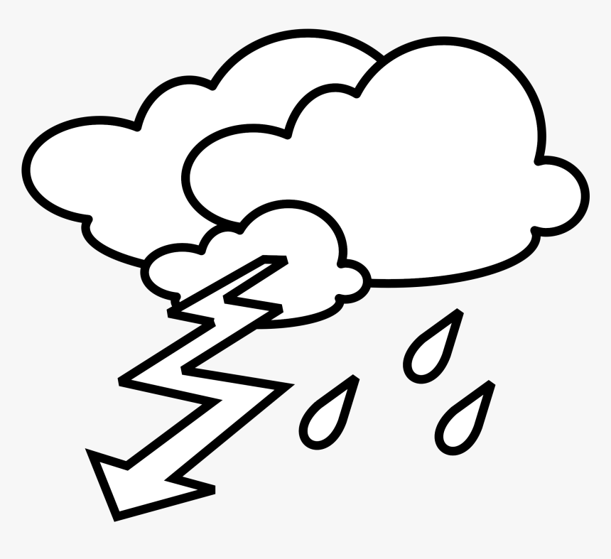 Panda Free Images Windclipartblackandwhite - Stormy Outline, HD Png Download