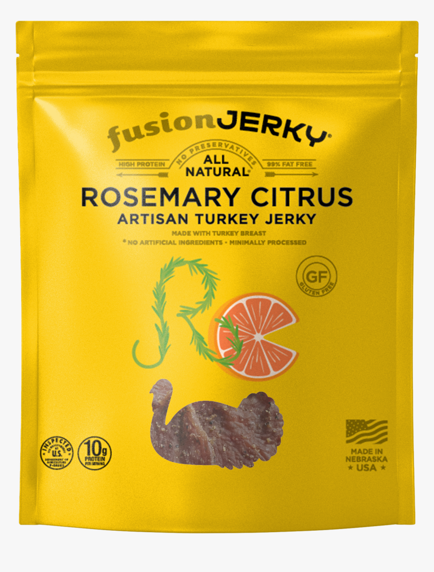 Rosemary Citrus Turkey Jerky - Fusion Jerky, HD Png Download