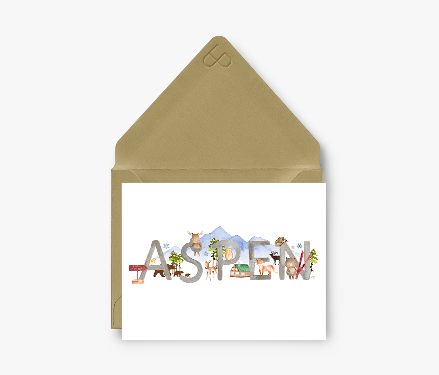 A2 Envelope Open A2 Folded Horizontalaspen - Canopy, HD Png Download