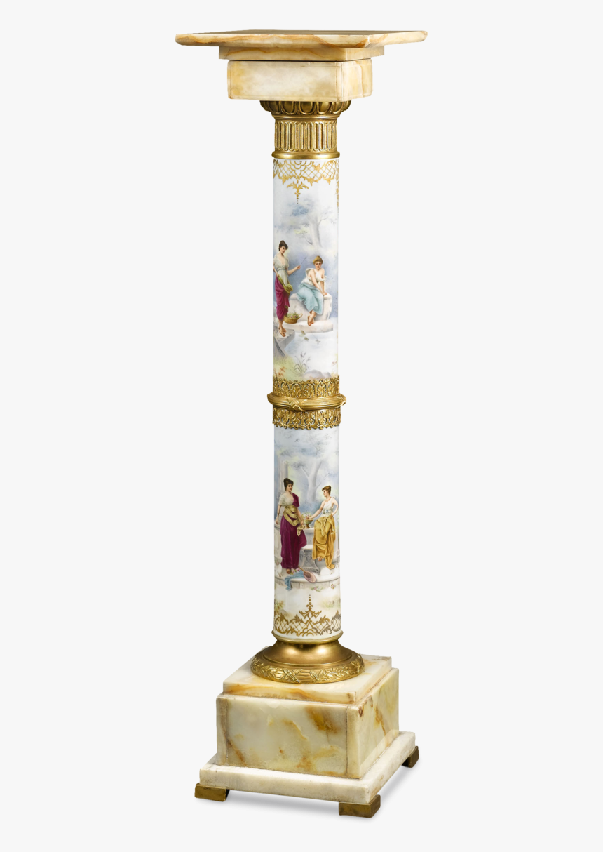 Porcelain And Onyx Pedestal By Ribot - Column, HD Png Download