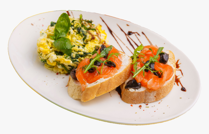 Scrambled Eggs With Salmon - Скрэмбл С Лососем И Шпинатом, HD Png Download