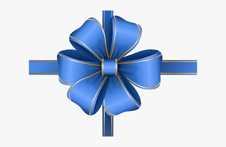 Transparent Blue Scroll Clipart - Transparent Background Big Christmas Bow, HD Png Download