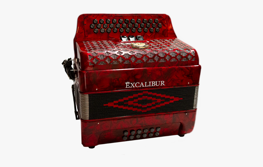 Super Classic Psi 3 Row Button Accordion 3 Switch Red - Excalibur Button Accordion, HD Png Download