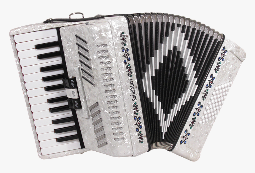 Accordion With Piano White, HD Png Download