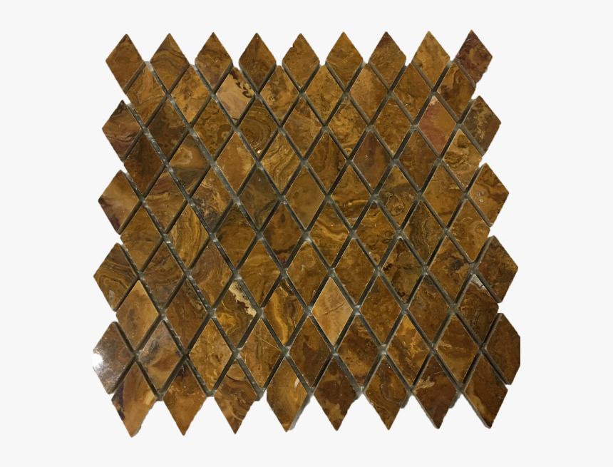 Multi Brown Onyx Diamond Pattern Polished Mesh-mounted - Tile, HD Png Download