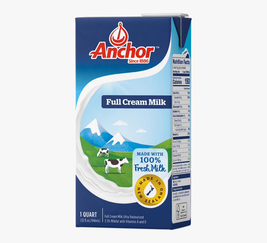 Anchor Full Cream Milk, HD Png Download