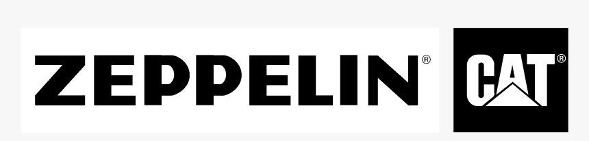 Zeppelin Caterpillar Logo Black And White - Zeppelin Cat, HD Png Download