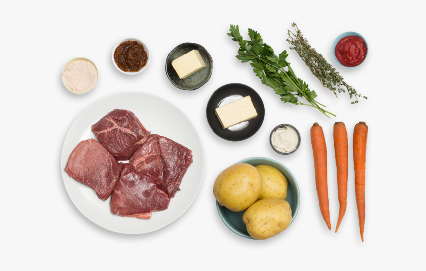 Beef Stew & Cheesy Mashed Potatoes With Carrots & Thyme - Carrot, HD Png Download