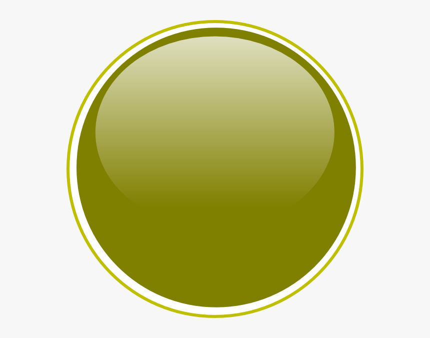 Glossy Olive Green Button Svg Clip Arts - Circle, HD Png Download