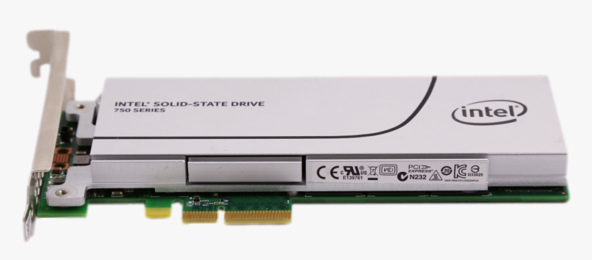 Intel 750 Pcie Ssd - Pcie Ssd Intel Png, Transparent Png