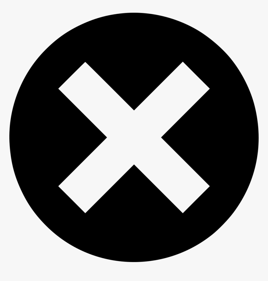 Close Delete Cancel Del Ui Round - White X Red Background, HD Png Download