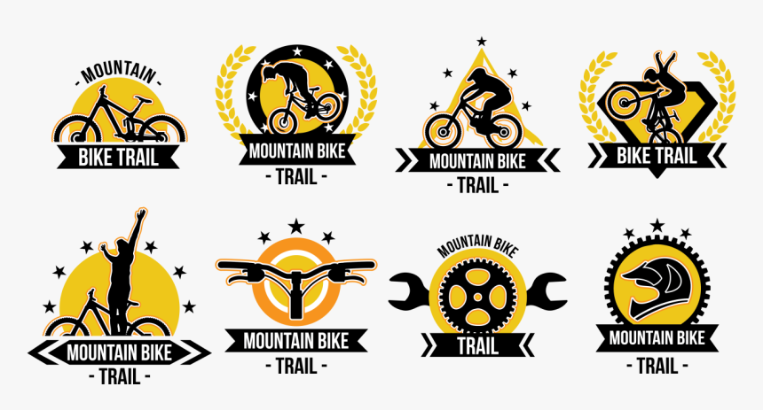 Bike Trail Labels Vector - Dh Mountain Bike Free Vector, HD Png Download