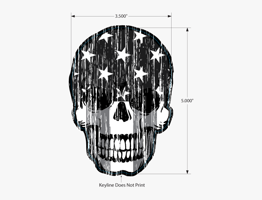 Grunge Skull Png - Clip Art, Transparent Png