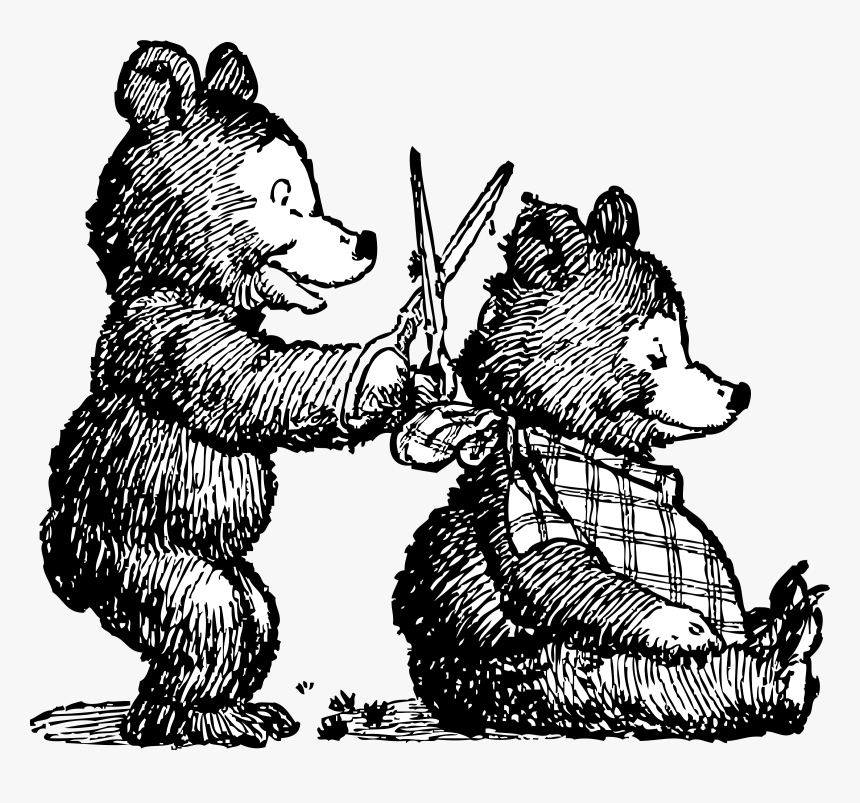 Bear Gets A Haircut Svg Clip Arts - Haircut Clipart Free, HD Png Download