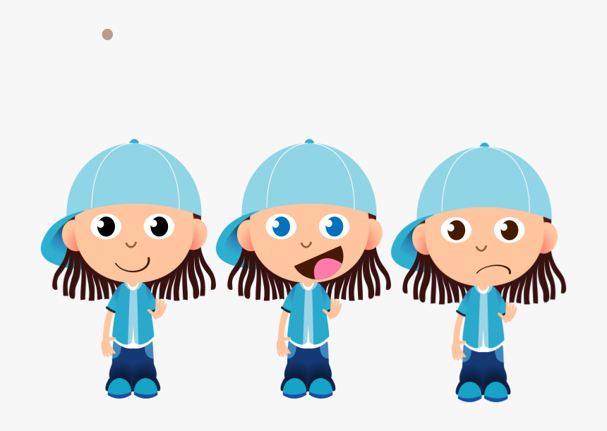 Cappy Boy Remix 3 Expressions - 3 Boys Cartoon Png, Transparent Png