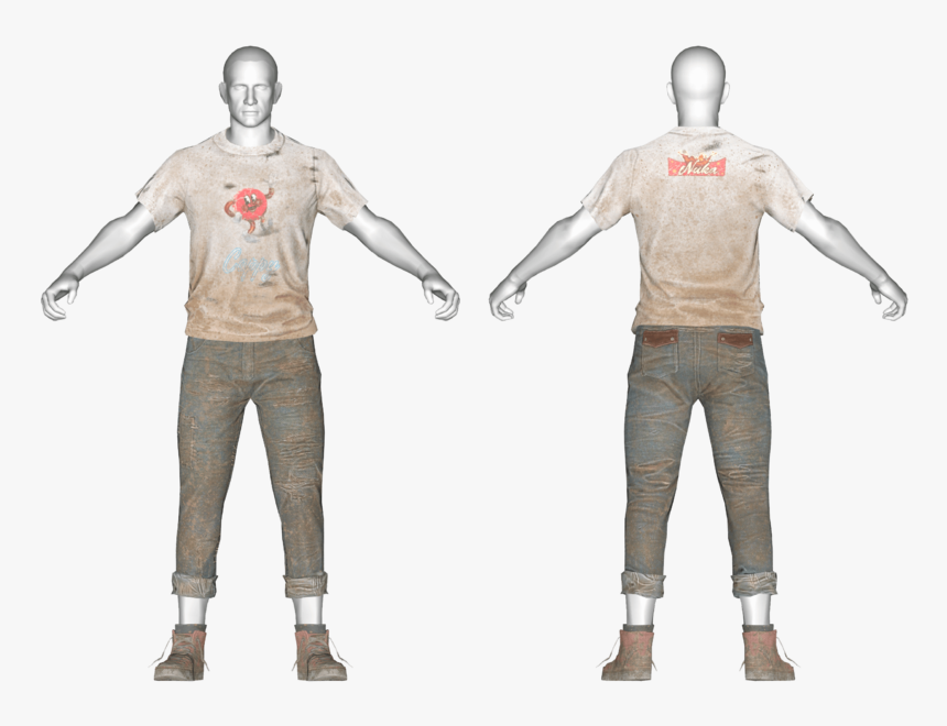 Fallout 4 Undershirt And Jeans, HD Png Download