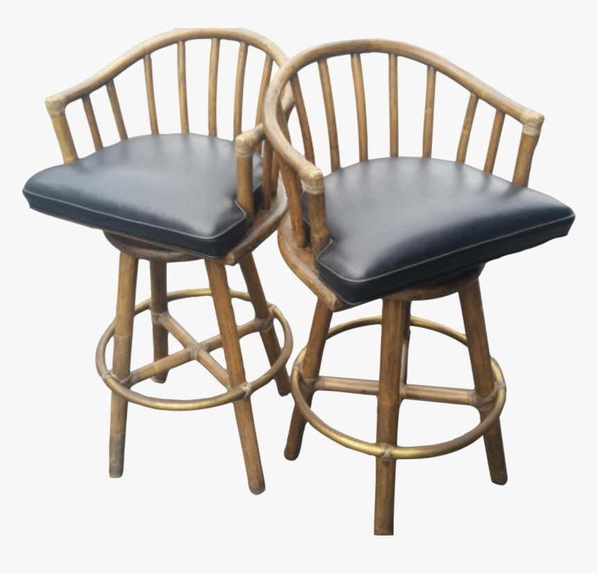 Mcguire Rattan Swivel Barstool - Windsor Chair, HD Png Download