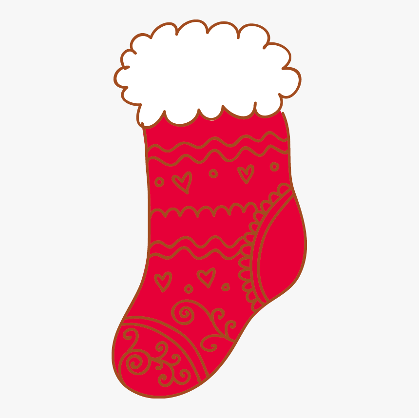 Stocking Vector Xmas, HD Png Download