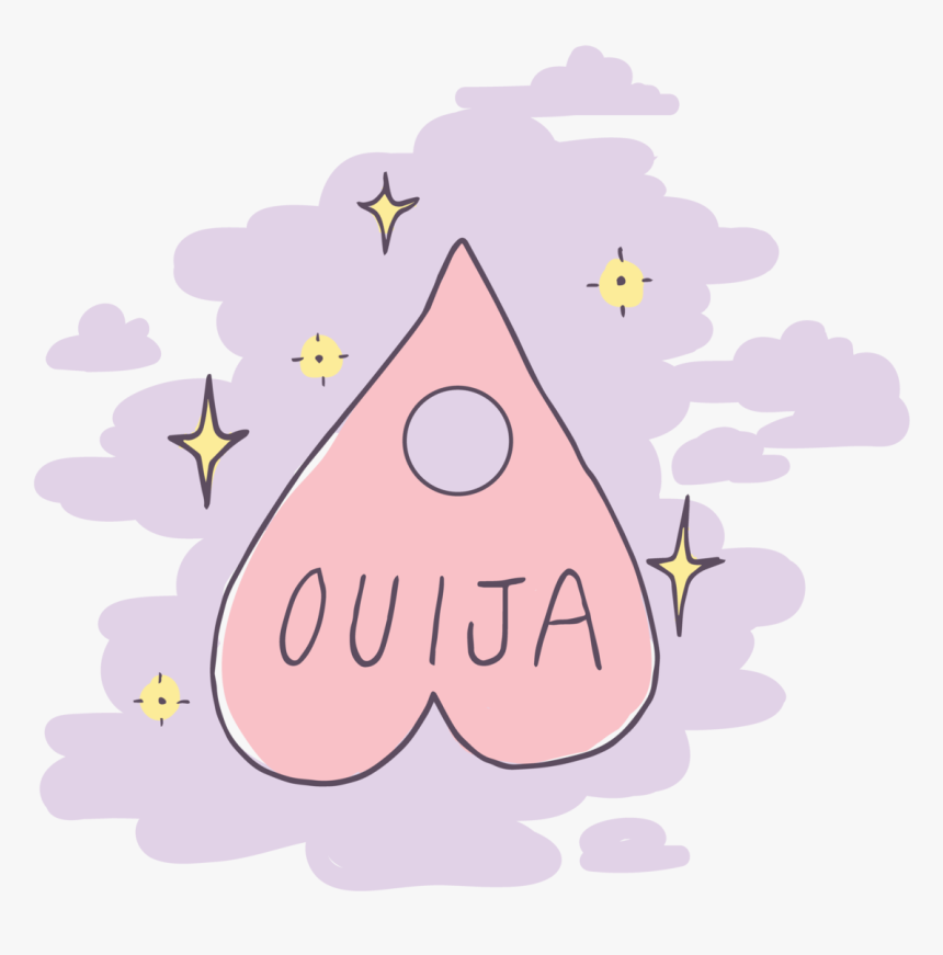 Ouija Planchette Board Pink Purple Pastel Sparkle Tattoo - Illustration, HD Png Download