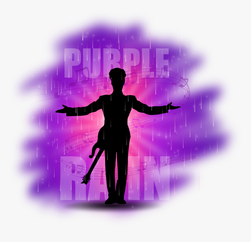 Purple Rain Clip Arts - Silhouette Prince Purple Rain, HD Png Download