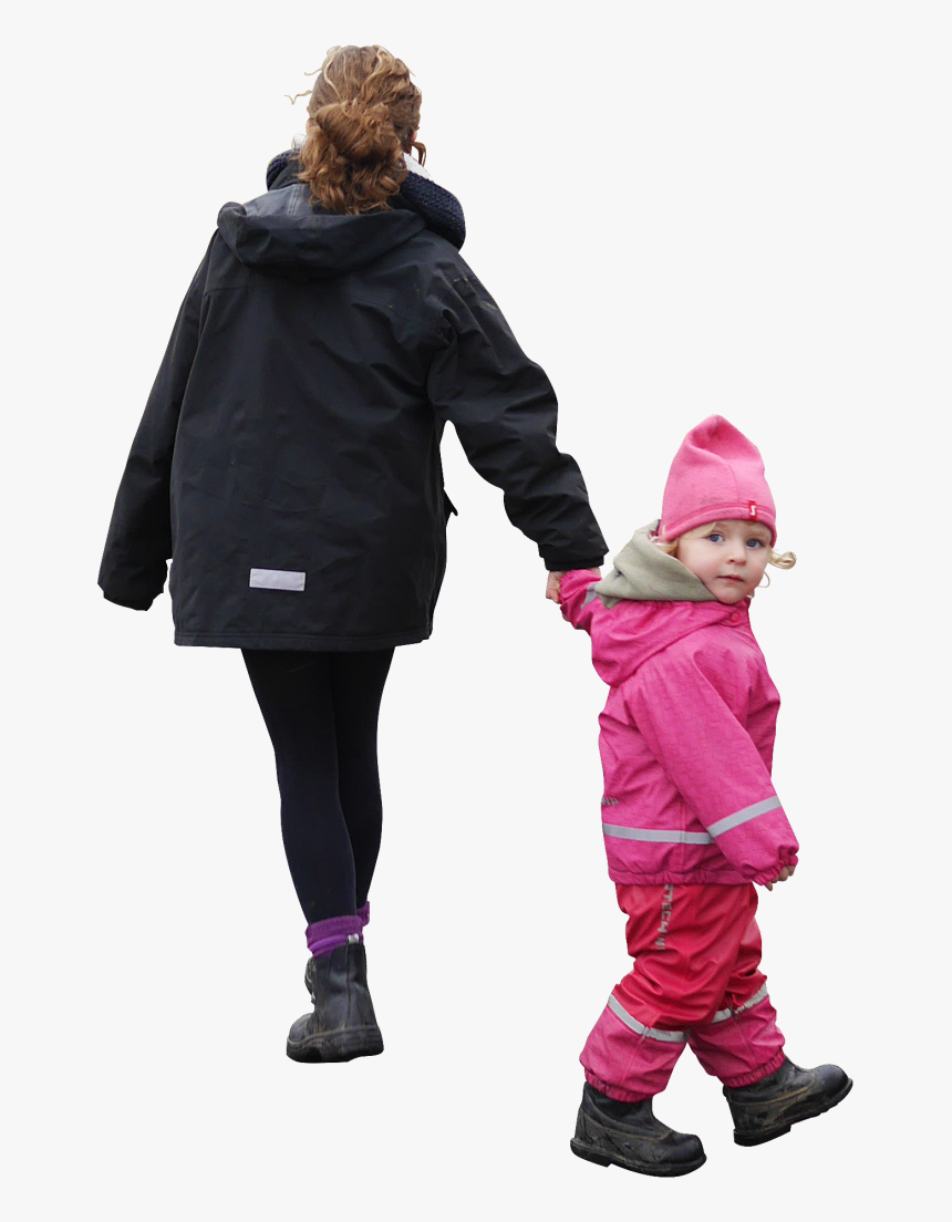 In The Rain Png Image - People Walking Winter Png, Transparent Png