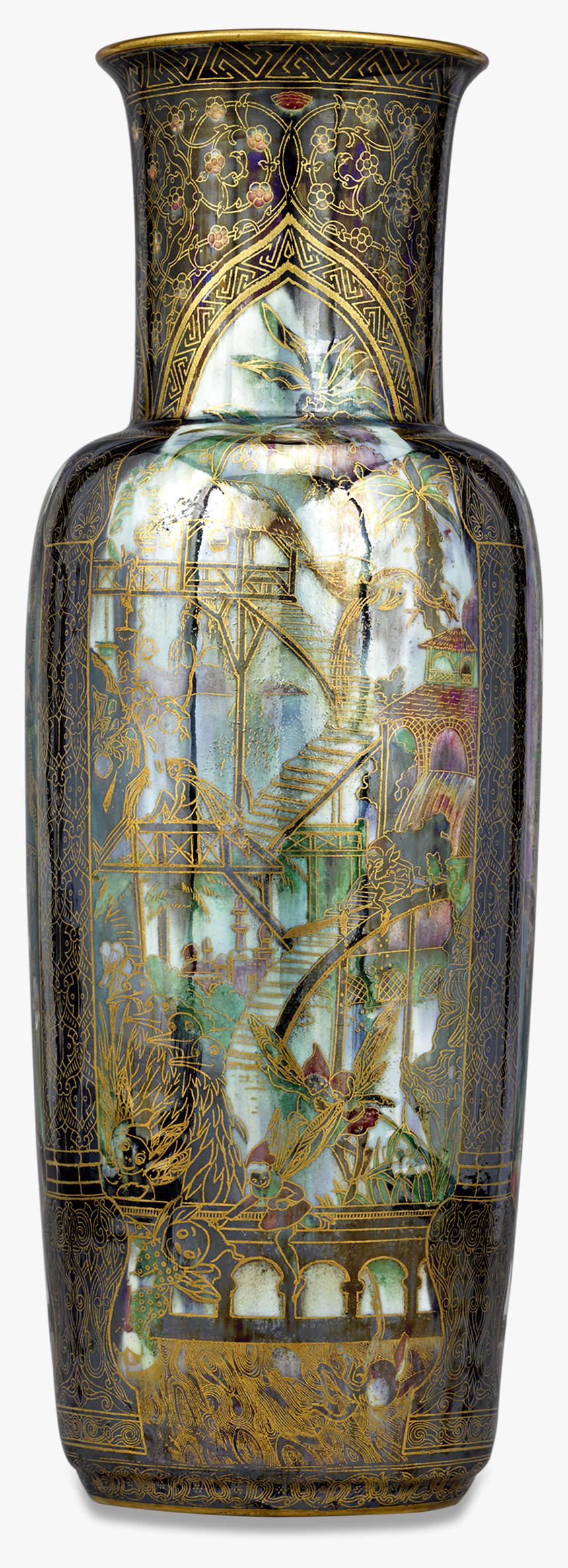 Fairyland Lustre Pillar Vase By Wedgwood - Vase, HD Png Download