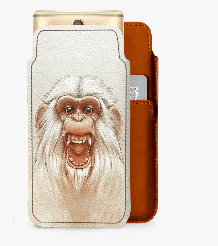 Dailyobjects Twam Monkey Real Leather Sleeve Case Cover - Angry Monkey, HD Png Download