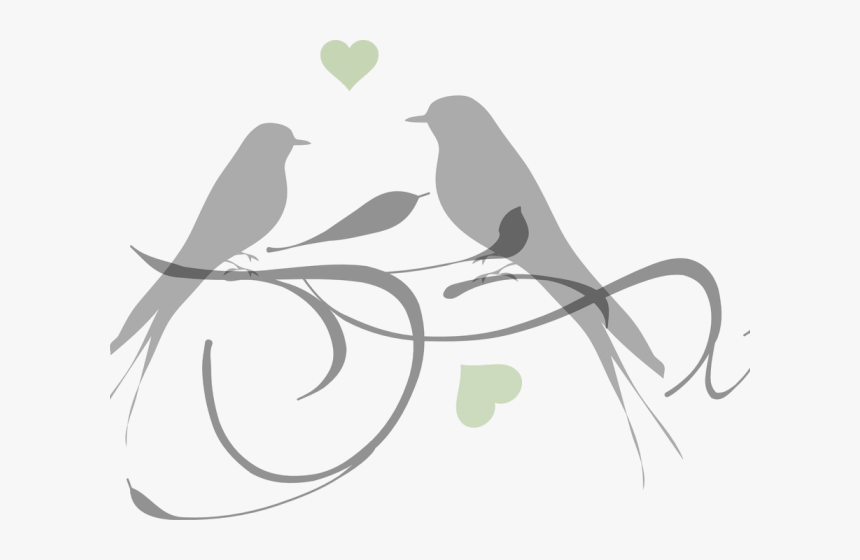 Love Birds Silhouette, HD Png Download