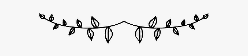 #leaves #divider #vine #black #plant - Separadores Png, Transparent Png