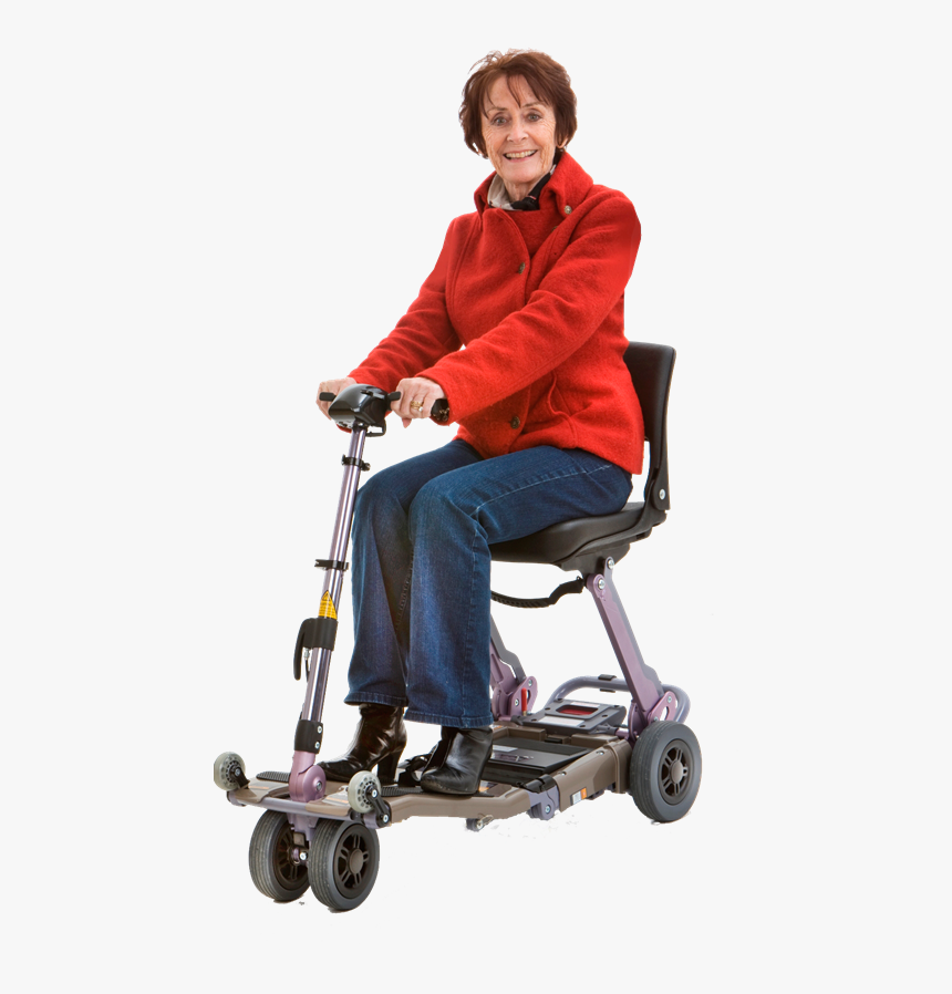 Person On Scooter Blank Background, HD Png Download