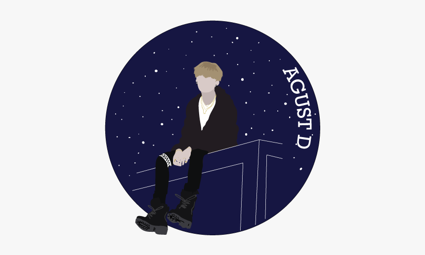 Kpop Bts Min Yoongi Stickers - Illustration, HD Png Download