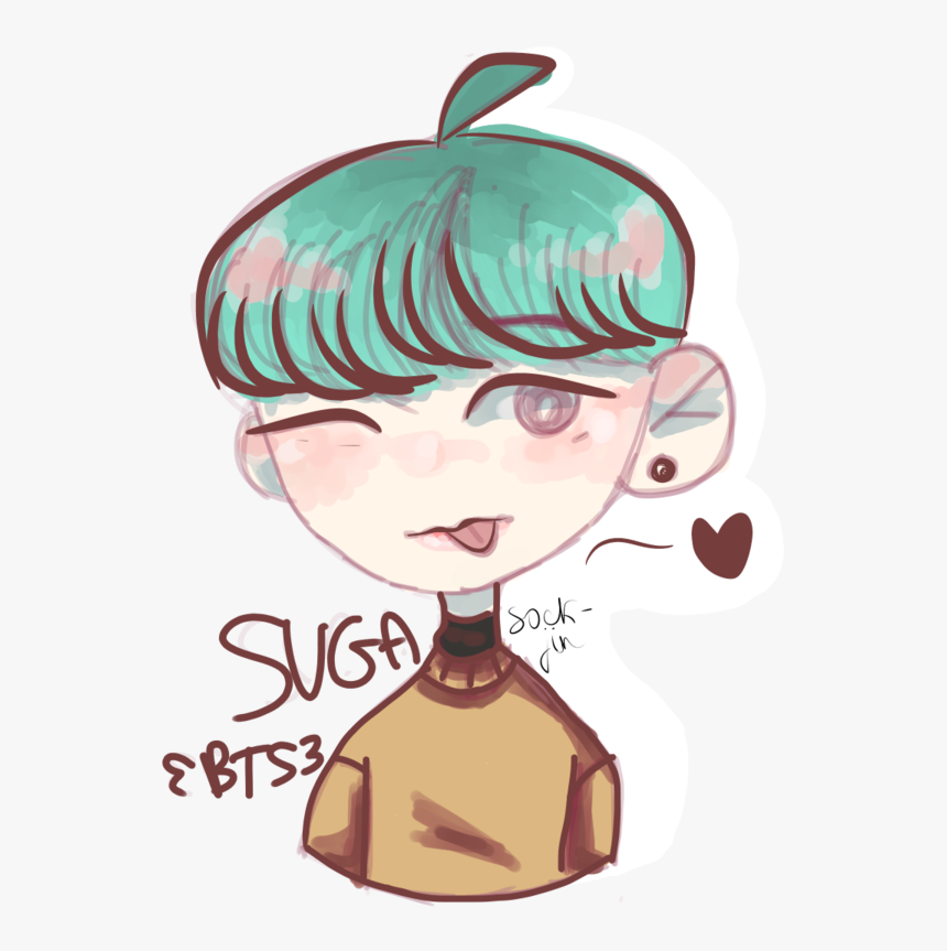 Yoongi Bts - Yoongi Cartoon Transparent, HD Png Download