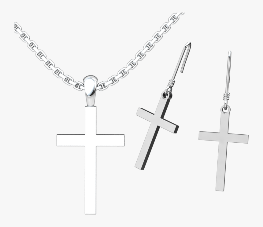 Simple Cross Set - Holy Spirit Box Pendant, HD Png Download