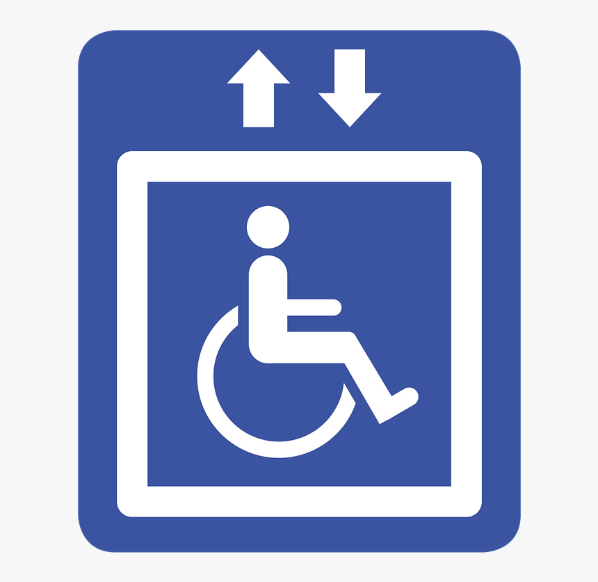 Elevator Freight Elevator Handicap Free Photo - Sign, HD Png Download