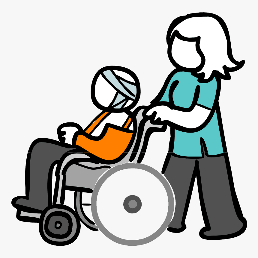Picture Of A Person In A Wheelchair That Is Injured, HD Png Download