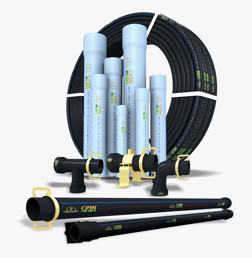 Hdpe And Pvc Pipes - Cian Agro Industries & Infrastructure Ltd Bse, HD Png Download