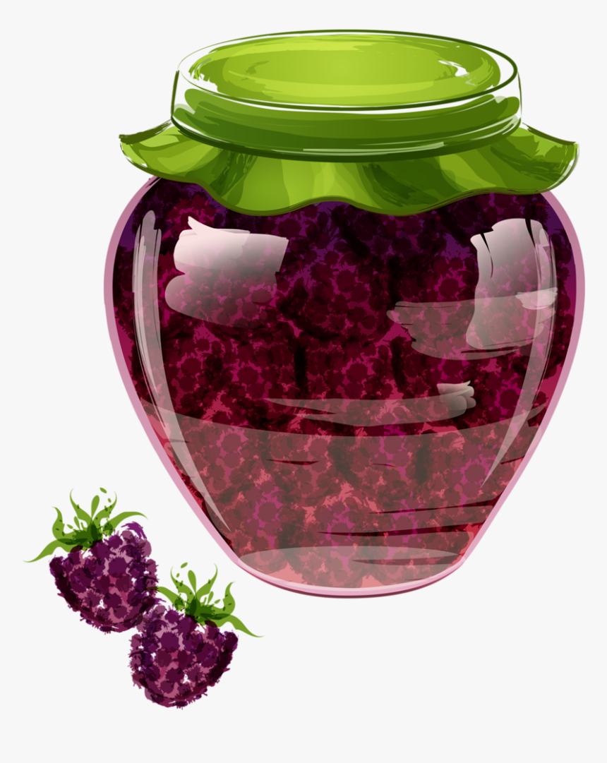 Food Clipart Jam Comida - Blackberry Jam Cartoon, HD Png Download
