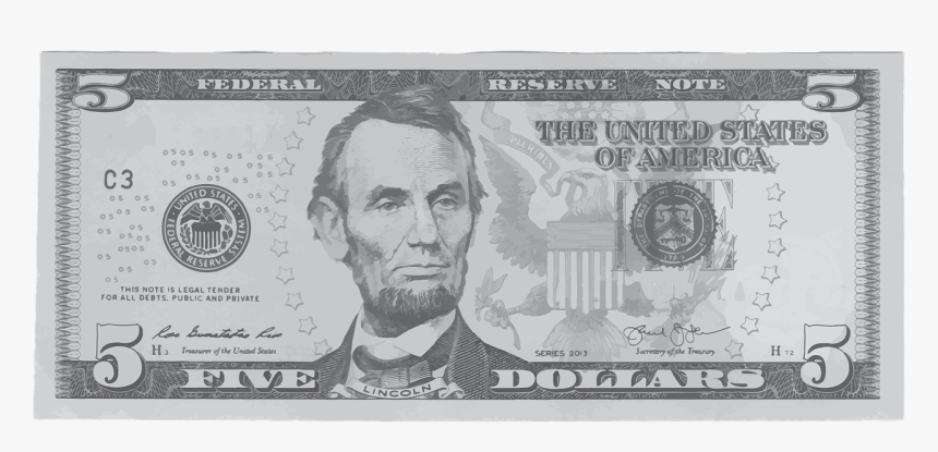 Five Dollar Bill Png, Transparent Png