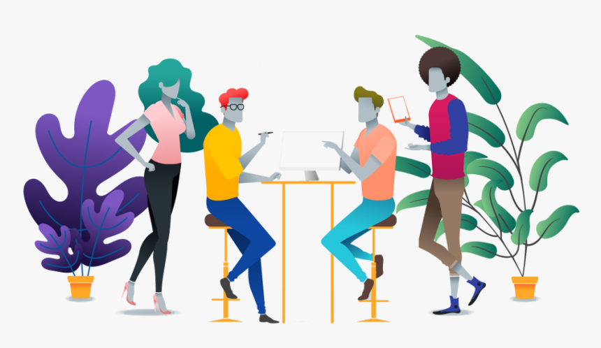 Header Image - Coworking Space Illustration, HD Png Download