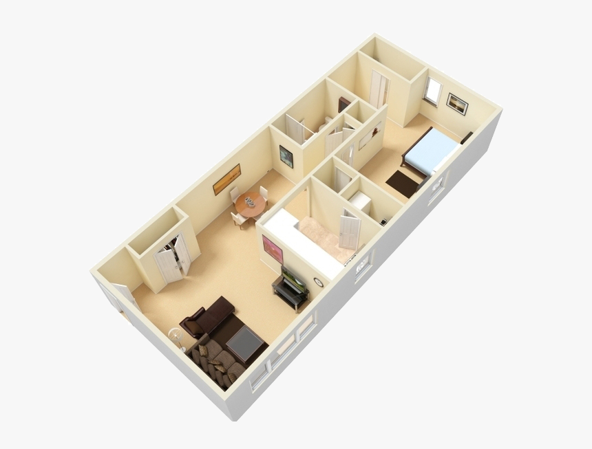 1 Bedroom - Apartment, HD Png Download