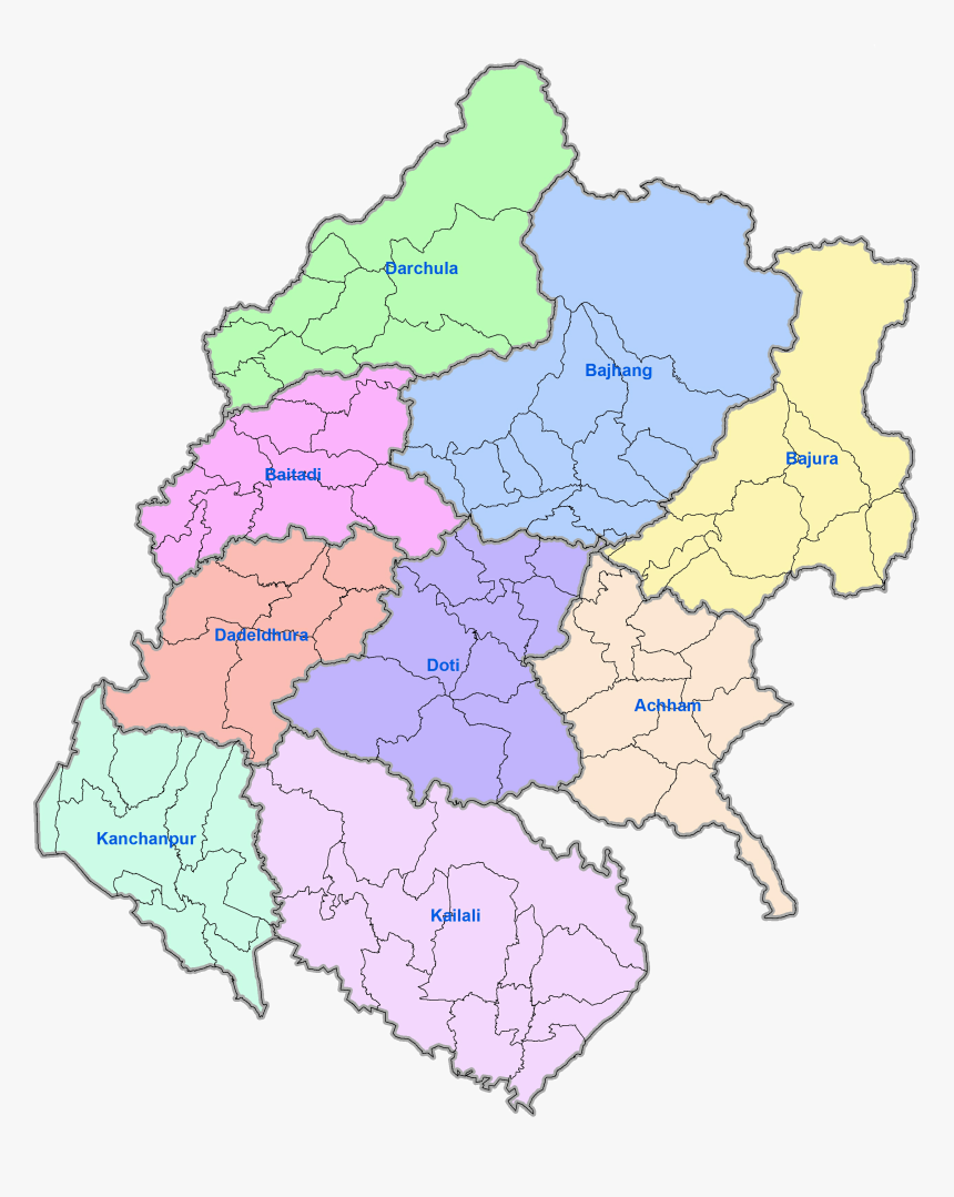 Map Of Province No 7 Nepal, HD Png Download