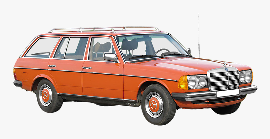 Mercedes Benz, W123, T Model Station Wagon, 200 - 70s Station Wagon Car Transparent Background, HD Png Download