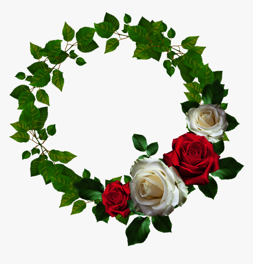 Picture Frame Flower Clip Art - Round Flower Frames Png, Transparent Png