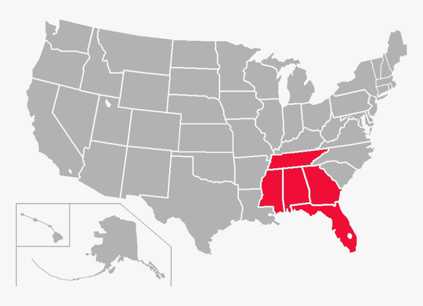 Gulf South Conference Map - Ohio Valley On Map, HD Png Download